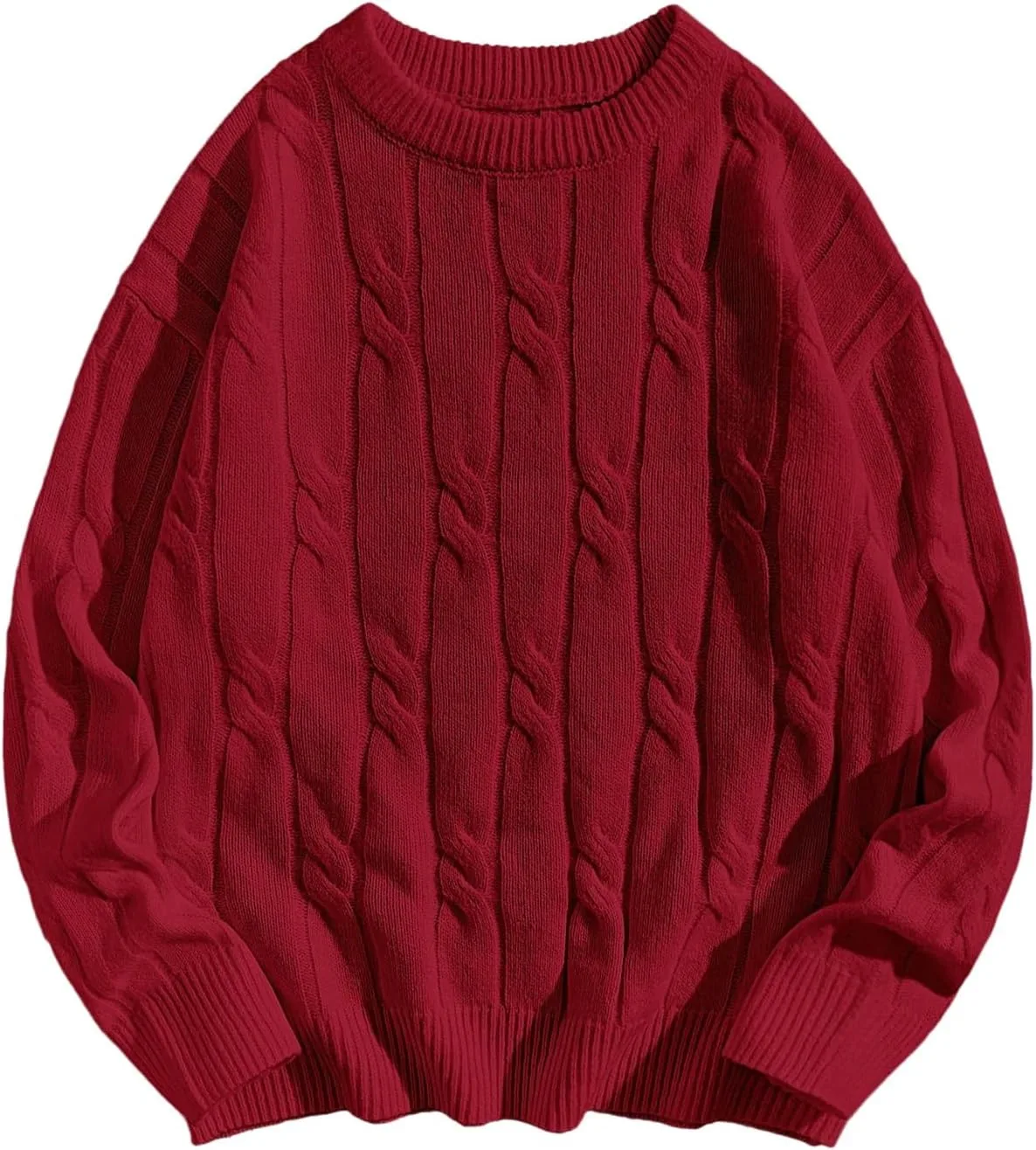 OYOANGLE мужской свитер с кабельной вязкой и удлиненными плечами
OYOANGLE мужской свитер с кабельной вязкой и удлиненными плечами