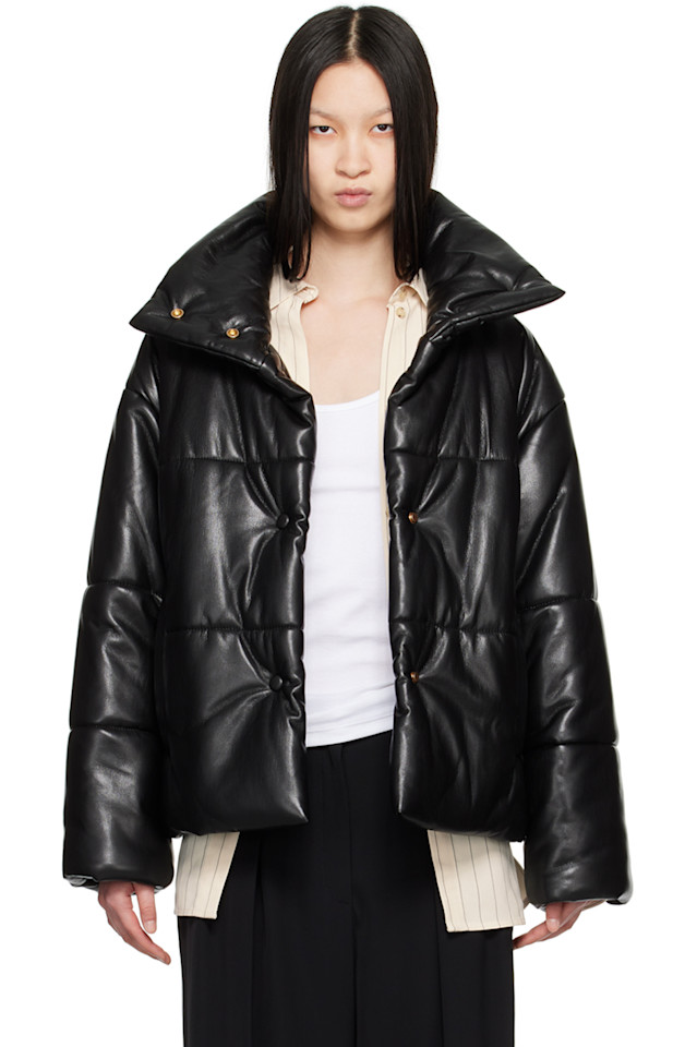 Пуховик из веганской кожи Hide Nanushka, черный
Пуховик из веганской кожи Hide Nanushka, черный