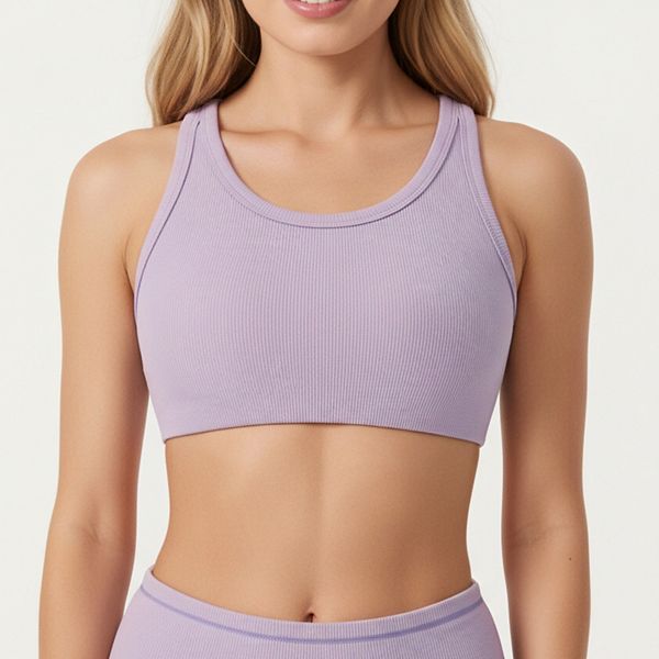 Женский спортивный топ с ребристым рэйсербэком, круглым вырезом и средней поддержкой Anna-Kaci, Purple
Женский спортивный топ с ребристым рэйсербэком, круглым вырезом и средней поддержкой Anna-Kaci, Purple