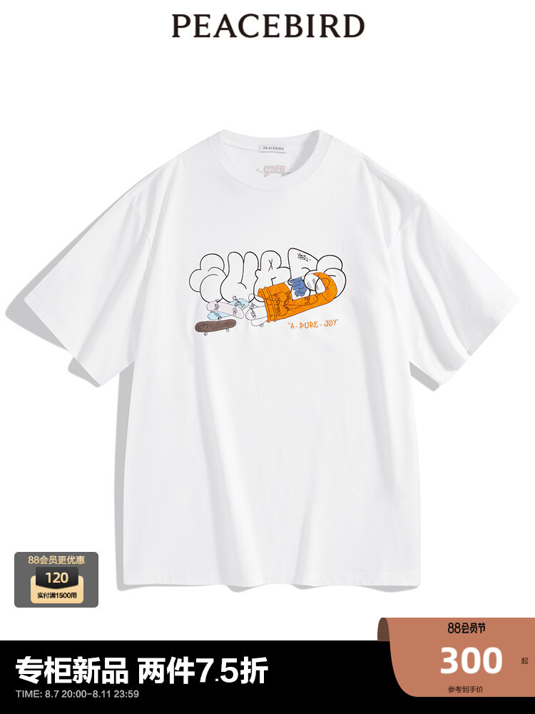 Футболка мужская Peacebird с короткими рукавами и принтом, белый
Футболка мужская Peacebird с короткими рукавами и принтом, белый