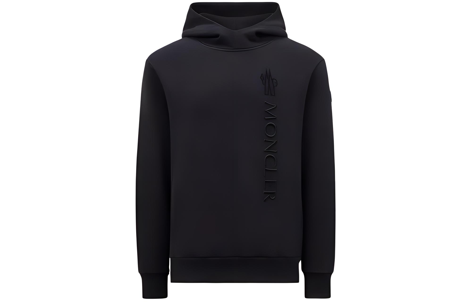 Лонгслив с капюшоном и детализированным логотипом Moncler, черный
Лонгслив с капюшоном и детализированным логотипом Moncler, черный