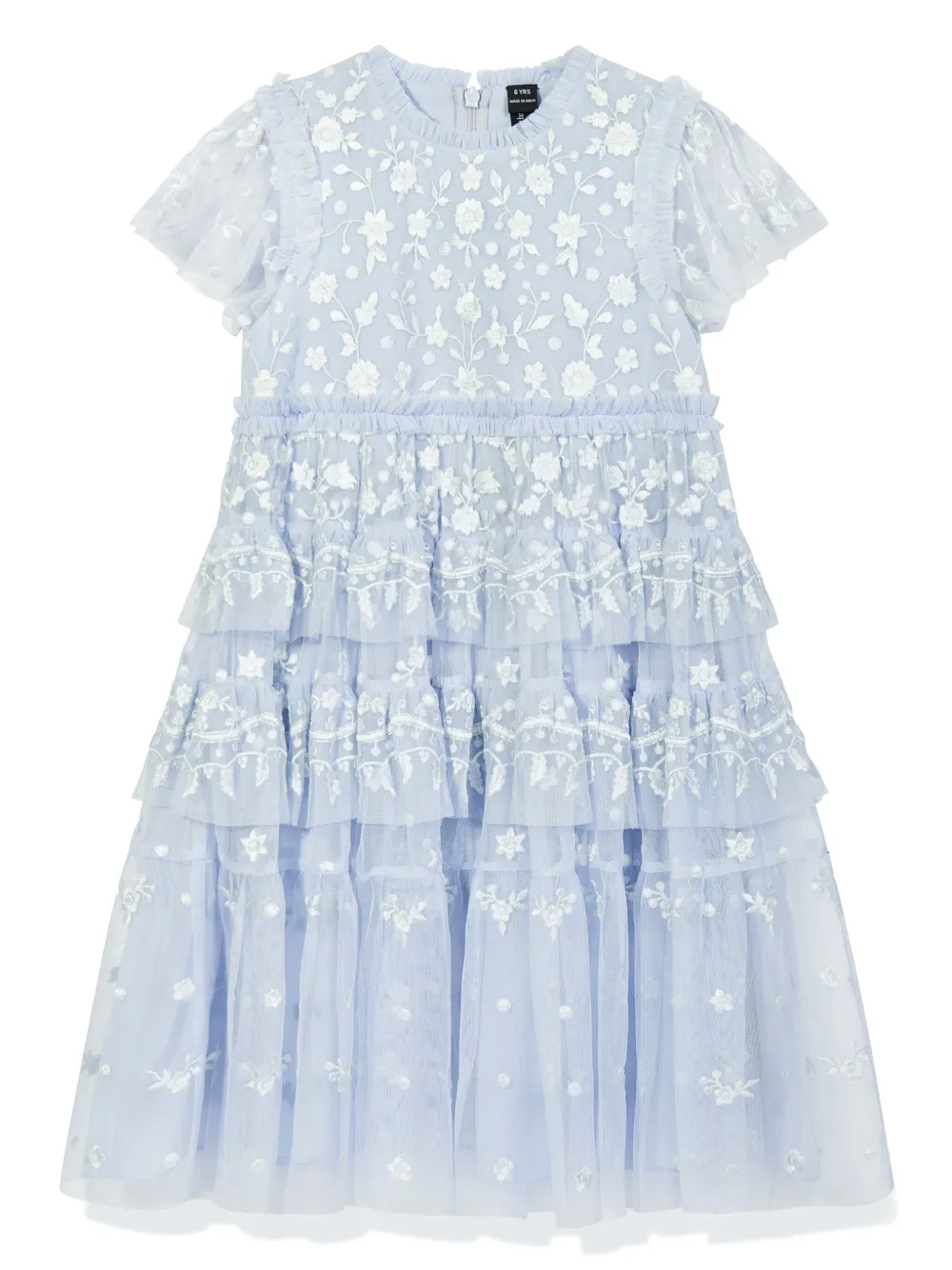Платье с цветочной вышивкой NEEDLE & THREAD KIDS, синий 
Платье с цветочной вышивкой NEEDLE & THREAD KIDS, синий
