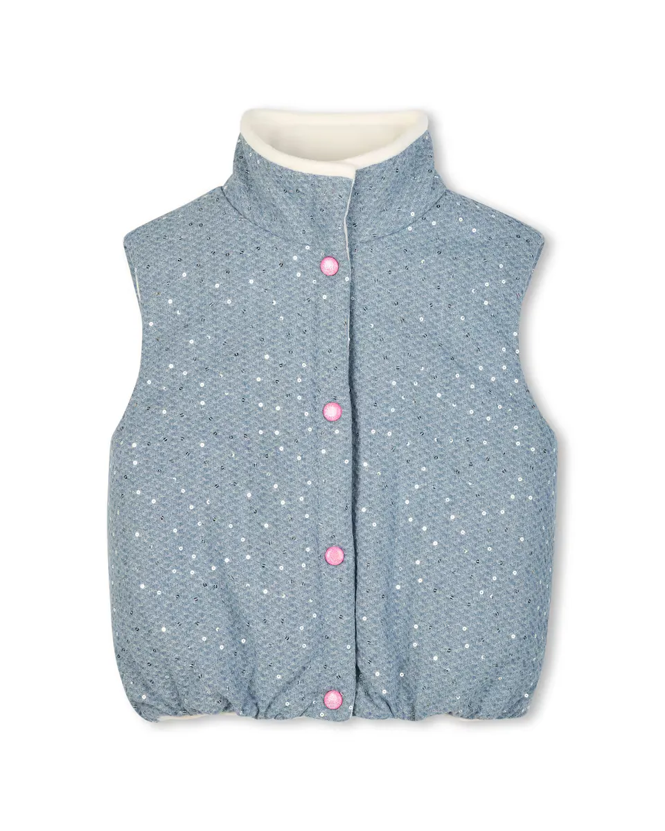 Детский жилет с пайетками и высоким воротником Billieblush, светло-голубой
Детский жилет с пайетками и высоким воротником Billieblush, светло-голубой
