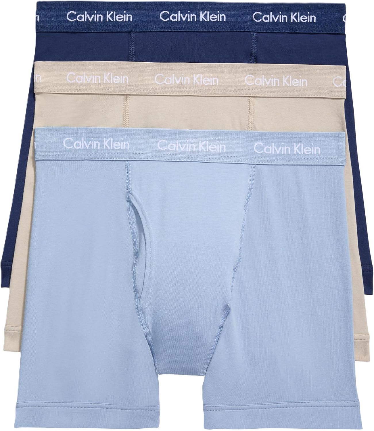 Комплект из 3 мужских трусов-боксеров Calvin Klein из хлопка и эластичного материала, New Navy, Vintage Khaki, Troposphere
Комплект из 3 мужских трусов-боксеров Calvin Klein из хлопка и эластичного материала, New Navy, Vintage Khaki, Troposphere