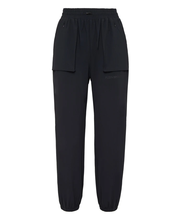 Эластичные нейлоновые спортивные штаны с высокой талией Plein Sport, черный
Эластичные нейлоновые спортивные штаны с высокой талией Plein Sport, черный