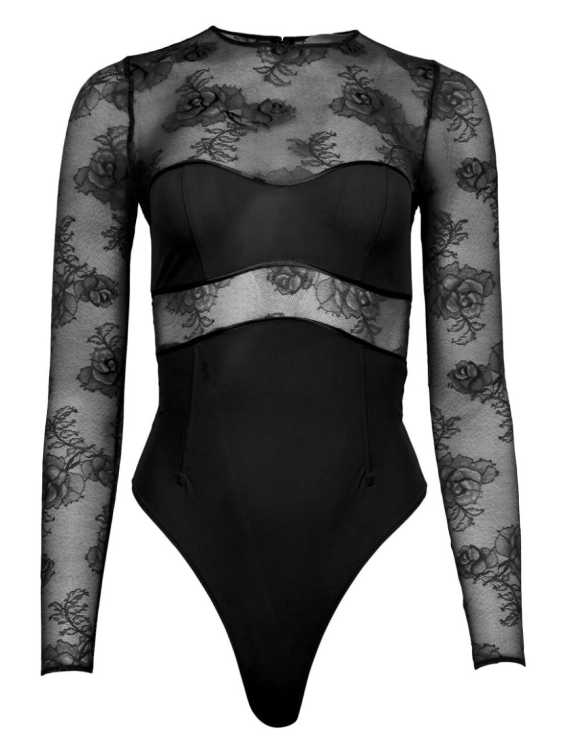 Fleur Du Mal кружевное боди с длинными рукавами, черный
Fleur Du Mal кружевное боди с длинными рукавами, черный