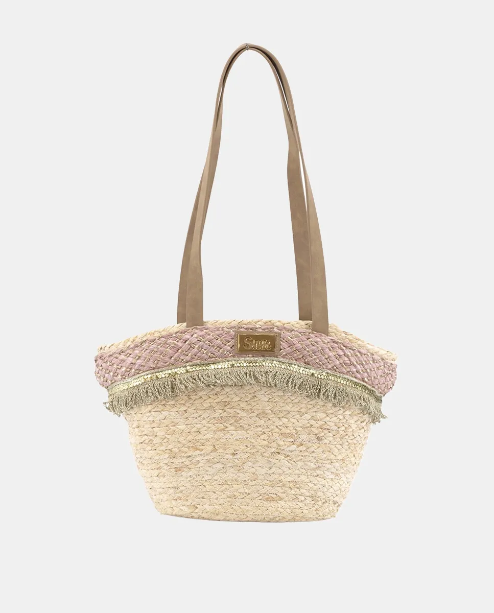 Средняя сумка-корзина из кукурузных листьев с комбинированными кистями и рафией Simó Sastre, розовый
Средняя сумка-корзина из кукурузных листьев с комбинированными кистями и рафией Simó Sastre, розовый