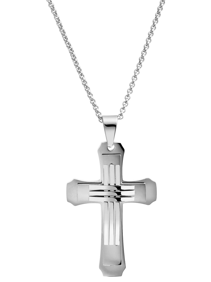 Adeliás Кулон унисекс - крест из нержавеющей стали серебристого цвета
Adeliás Кулон унисекс - крест из нержавеющей стали серебристого цвета
