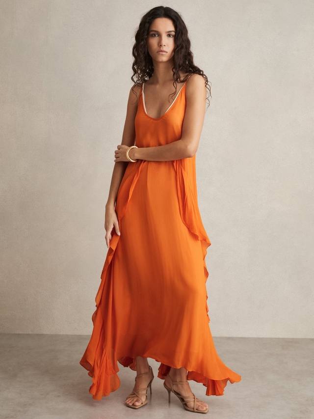 Платье макси Eden с рюшами Reiss, Orange
Платье макси Eden с рюшами Reiss, Orange