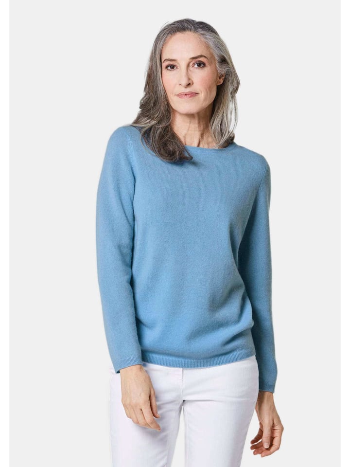 Кашемировый свитер с вырезом-лодочкой цвета тихоокеанский синий GOLDNER
Кашемировый свитер с вырезом-лодочкой цвета тихоокеанский синий GOLDNER