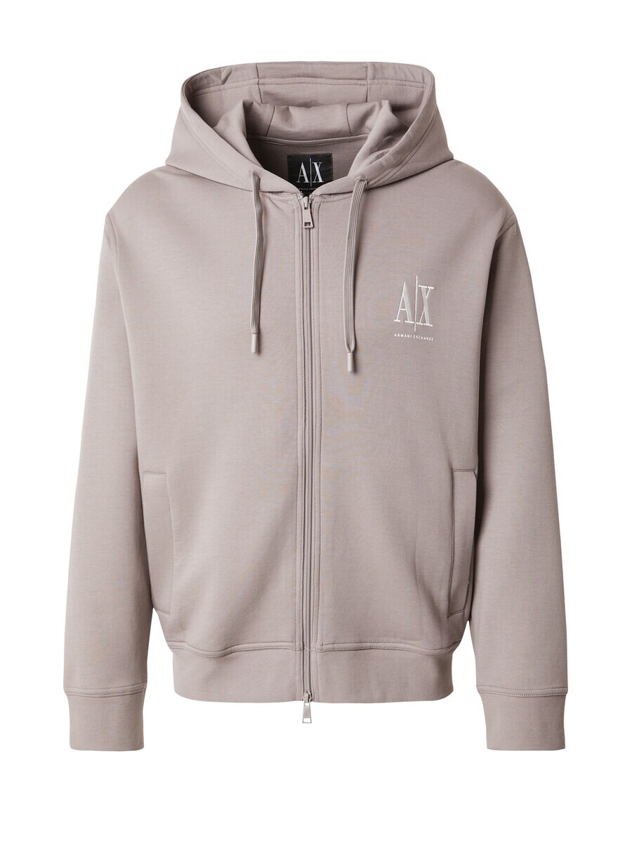 Толстовка с капюшоном на молнии ARMANI EXCHANGE Zip-Up Hoodie, бежевый 
Толстовка с капюшоном на молнии ARMANI EXCHANGE Zip-Up Hoodie, бежевый