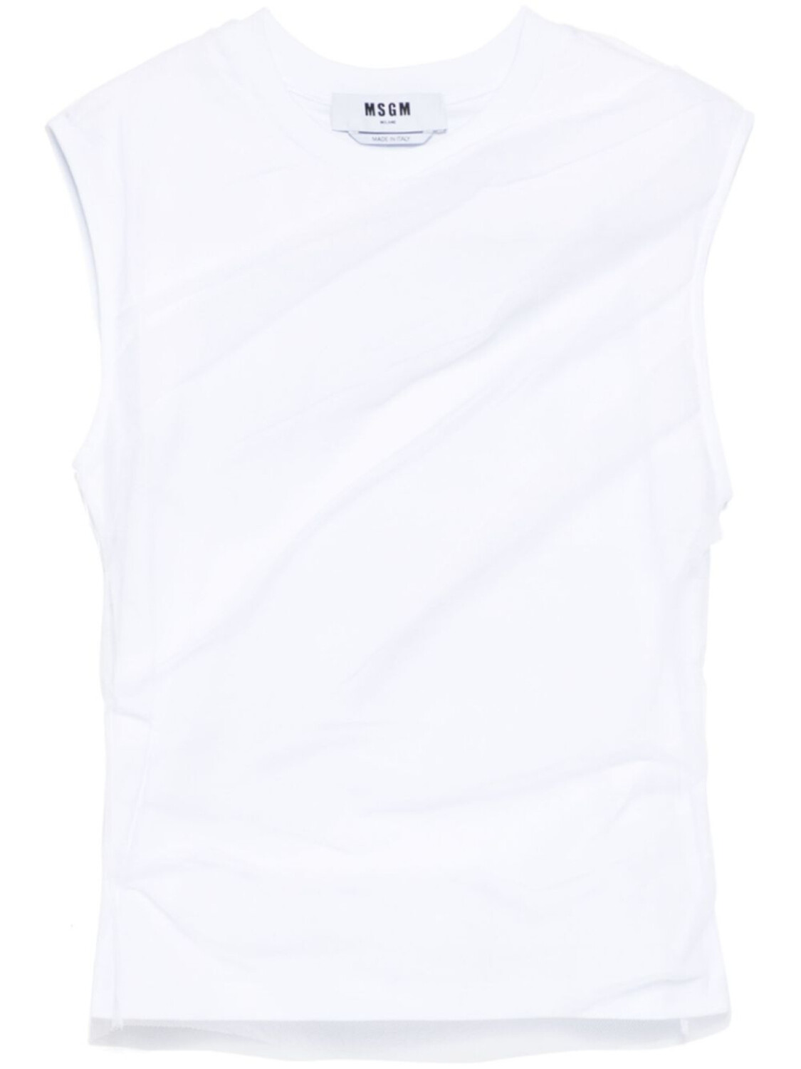 MSGM топ с сетчатыми вставками, белый 
MSGM топ с сетчатыми вставками, белый