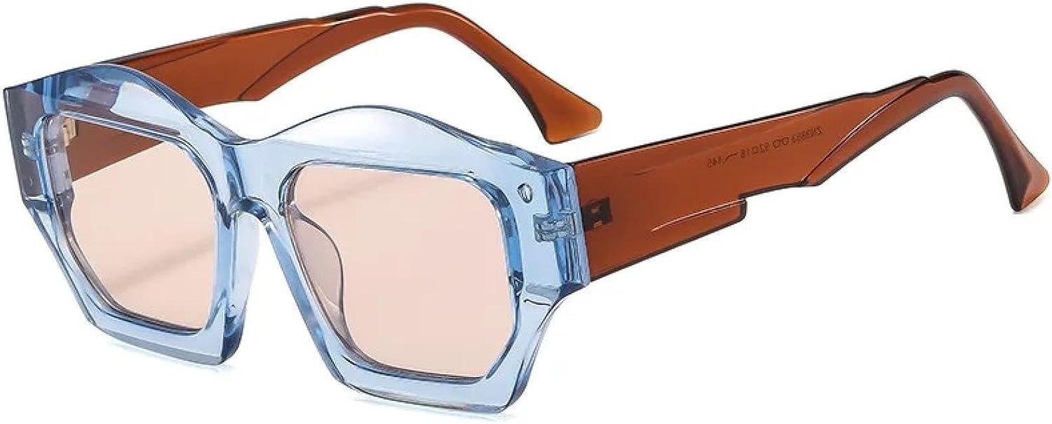 Модные женские солнцезащитные очки большого размера с двухцветными линзами для активного отдыха, ретро-линзы, защита от УФ-излучения UV400, трендовые мужские очки TVTBBVV, Blue Champagne
Модные женские солнцезащитные очки большого размера с двухцветными линзами для активного отдыха, ретро-линзы, защита от УФ-излучения UV400, трендовые мужские очки TVTBBVV, Blue Champagne