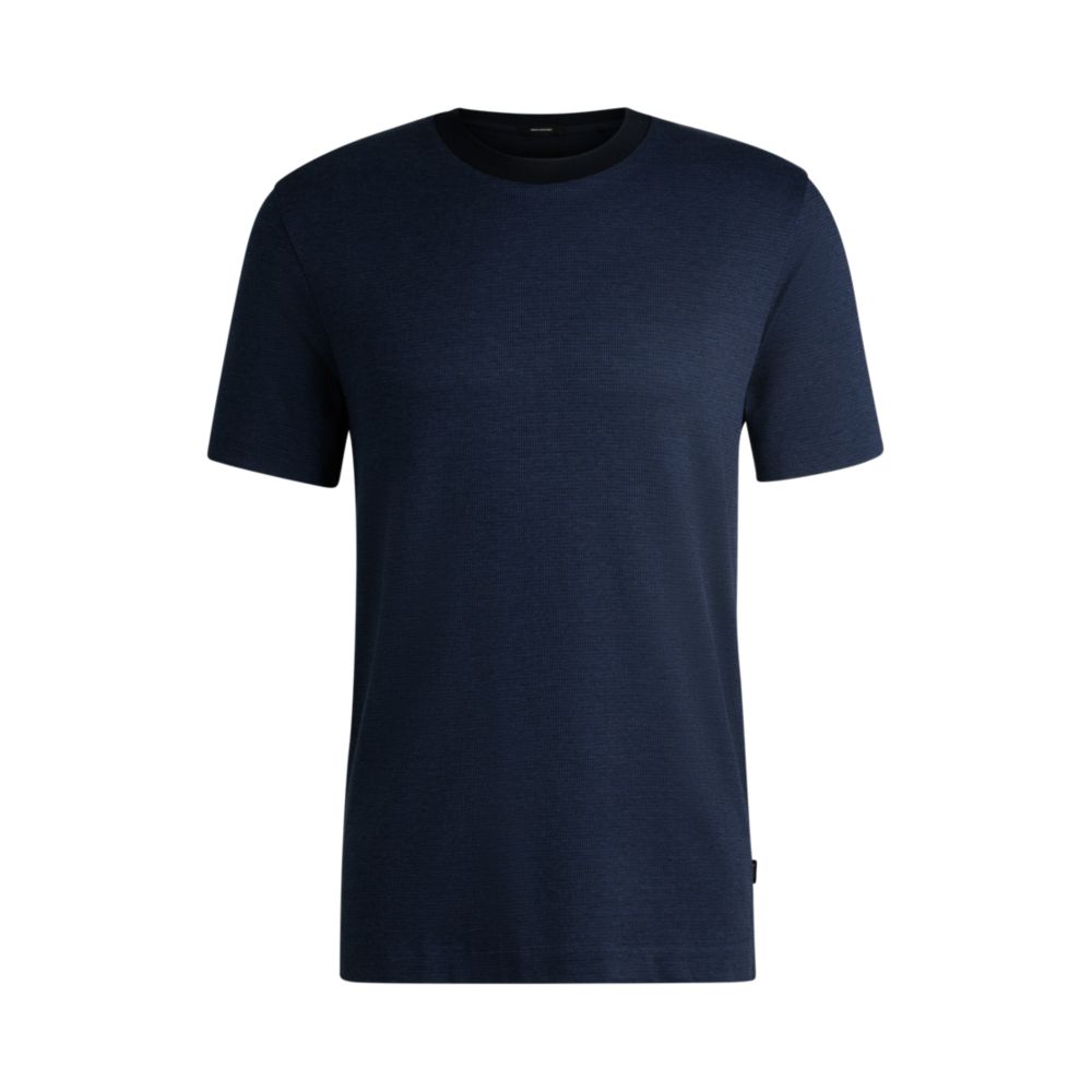 Футболка из мерсеризованного хлопка с контрастным воротником BOSS, темно-синий
Футболка из мерсеризованного хлопка с контрастным воротником BOSS, темно-синий