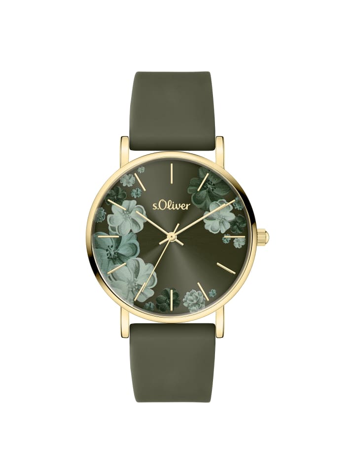 s.Oliver Наручные часы с красивыми цветочными деталями зеленого цвета
s.Oliver Наручные часы с красивыми цветочными деталями зеленого цвета