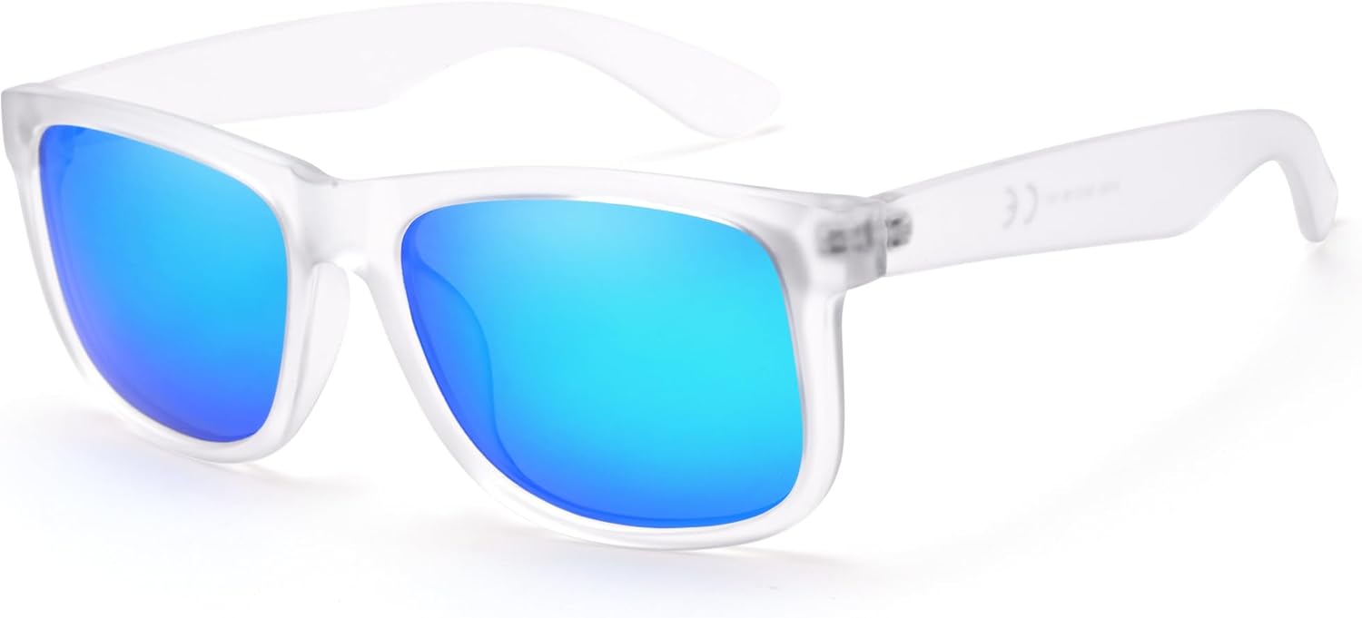 Поляризованные солнцезащитные очки UV400 для мужчин и женщин, классические квадратные, легкие, с антибликовым покрытием HD, модные солнцезащитные очки для отдыха Revemo, A01 Matte Clear+ Blue Lens
Поляризованные солнцезащитные очки UV400 для мужчин и женщин, классические квадратные, легкие, с антибликовым покрытием HD, модные солнцезащитные очки для отдыха Revemo, A01 Matte Clear+ Blue Lens