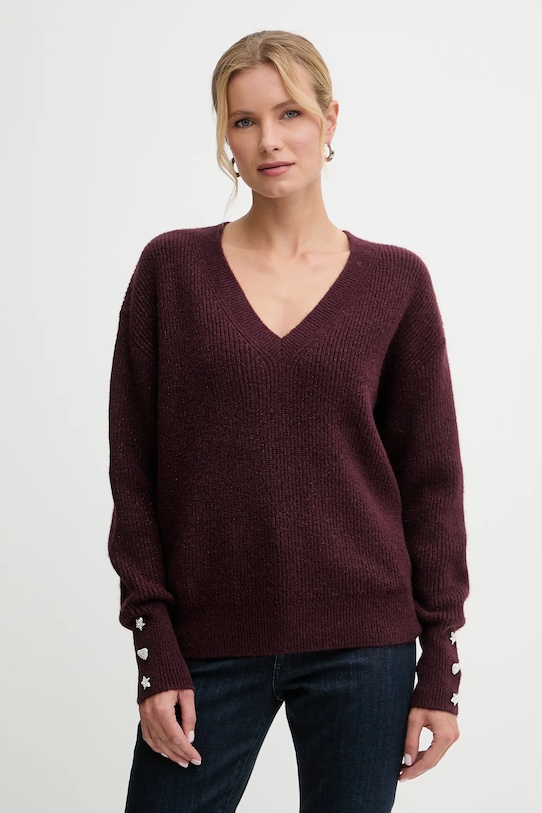 Свитер из смесовой шерсти Morgan, бордовый
Свитер из смесовой шерсти Morgan, бордовый