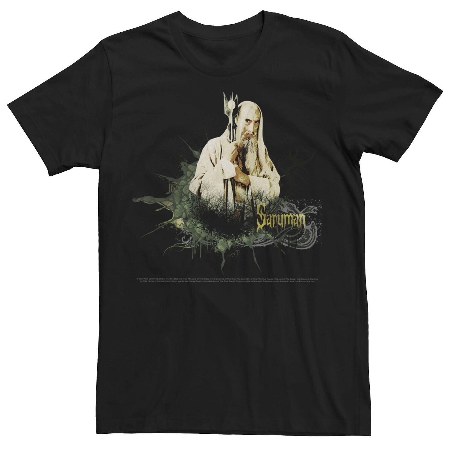 Мужская футболка с портретом «Властелин колец Саруман» и брызгами краски Licensed Character
Мужская футболка с портретом «Властелин колец Саруман» и брызгами краски Licensed Character