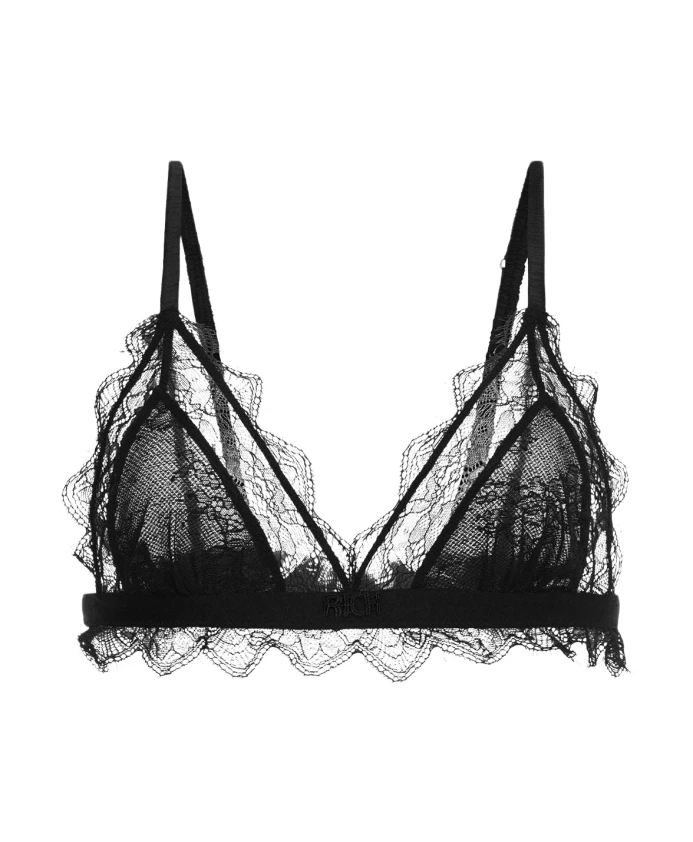 Кружевной бюстгальтер с вышивкой John Richmond, черный
Кружевной бюстгальтер с вышивкой John Richmond, черный