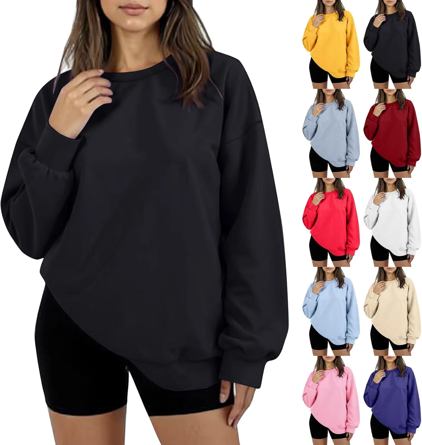 Свитшот женский Comfort Oversized уютный флисовый без капюшона
Свитшот женский Comfort Oversized уютный флисовый без капюшона