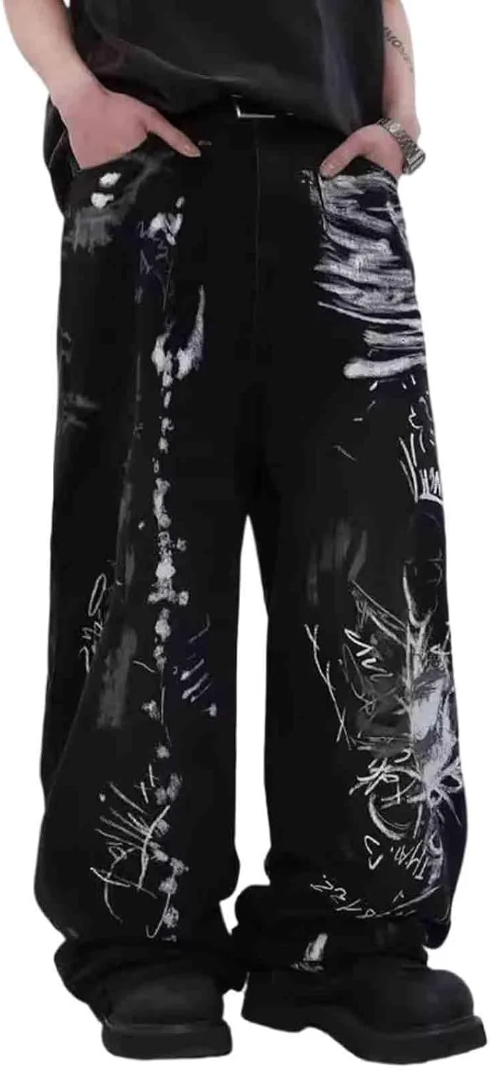 BXCNCKD Unisex джинсы с граффити-принтом, свободные широкие
BXCNCKD Unisex джинсы с граффити-принтом, свободные широкие
