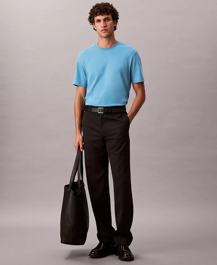 Мужская футболка с коротким рукавом из интерлока пима Calvin Klein, зеленый 
Мужская футболка с коротким рукавом из интерлока пима Calvin Klein, зеленый