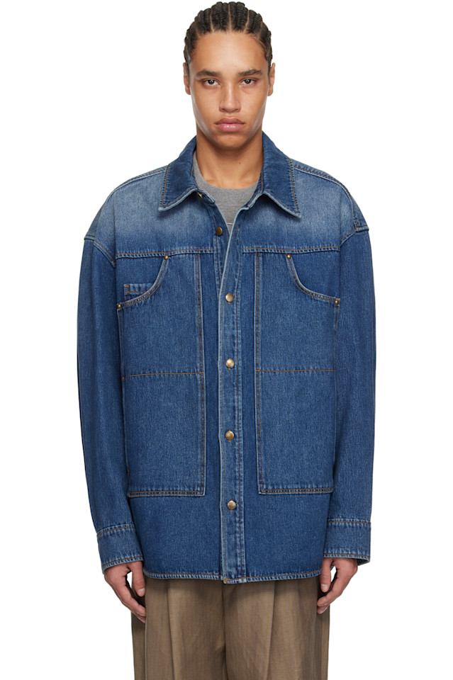 Рабочая джинсовая рубашка Wooyoungmi, синий
Рабочая джинсовая рубашка Wooyoungmi, синий