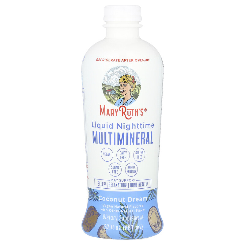 MaryRuth's, Liquid Nighttime Multimineral, Coconut Dream, 946 мл (32 жидк. унц.)
MaryRuth's, Liquid Nighttime Multimineral, Coconut Dream, 946 мл (32 жидк. унц.)