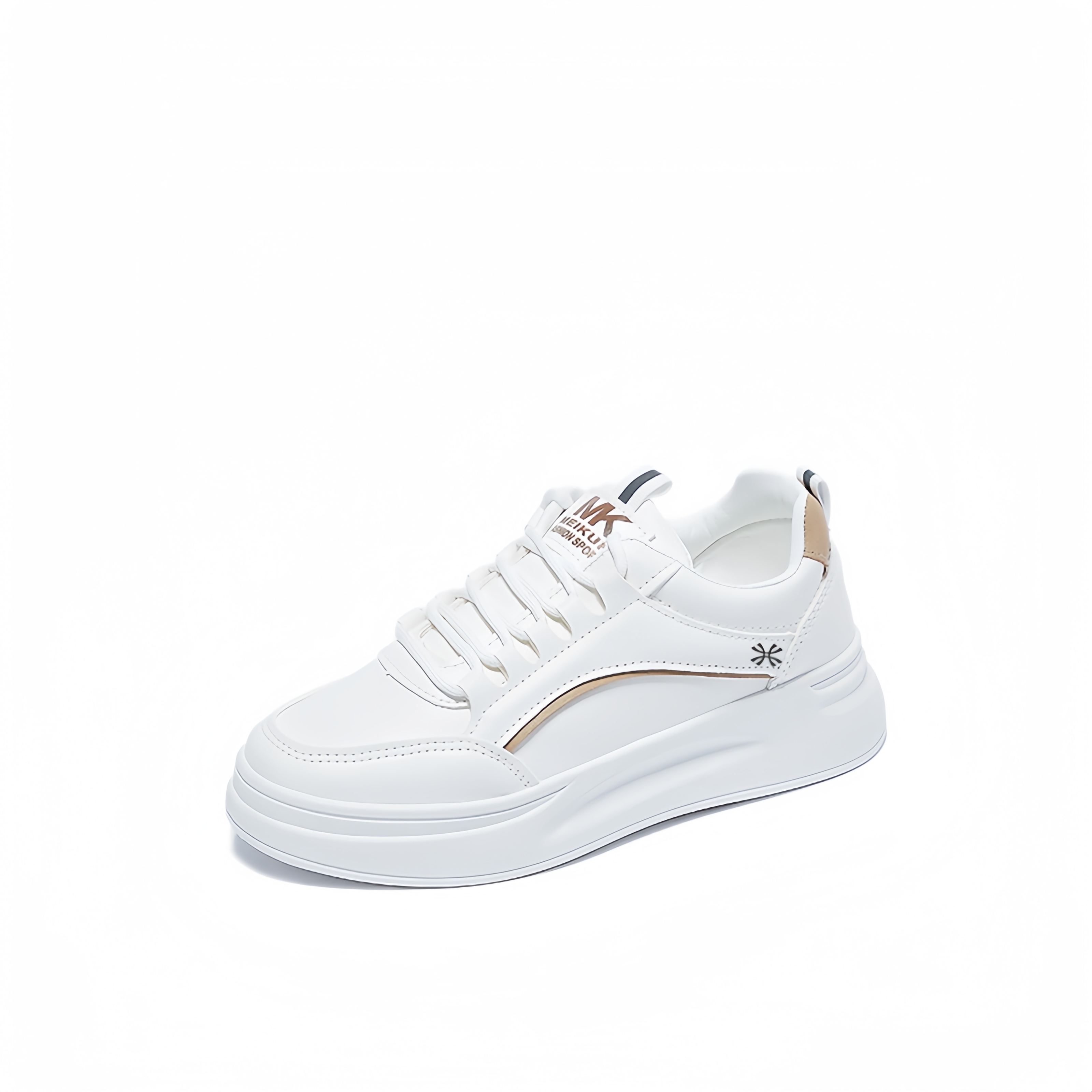 Детские скейтерские кроссовки для подростков YUZHAOLIN, белый/коричневый 
Детские скейтерские кроссовки для подростков YUZHAOLIN, белый/коричневый