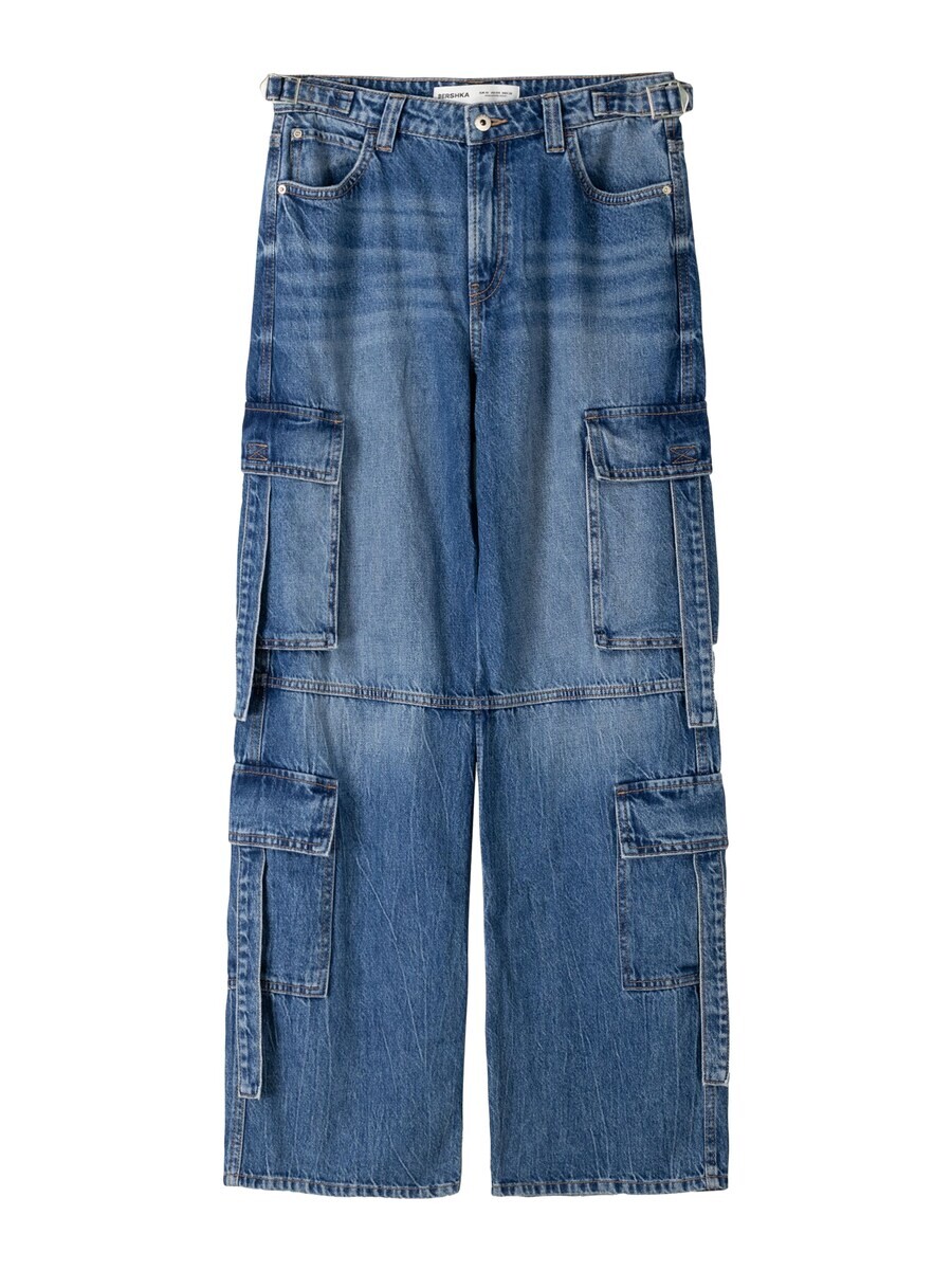 Джинсы Bershka Wide leg Cargo Jeans, синий деним
Джинсы Bershka Wide leg Cargo Jeans, синий деним