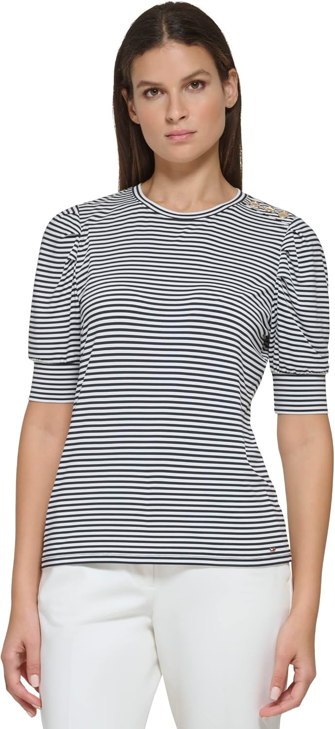 Женская матросская кофта-топ Tommy Hilfiger Puff с короткими рукавами в полоску, Midnight/Ivory
Женская матросская кофта-топ Tommy Hilfiger Puff с короткими рукавами в полоску, Midnight/Ivory