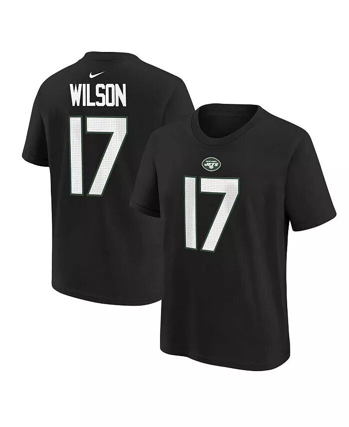 Черная футболка Little Boys and Girls Garrett Wilson New York Jets с именем и номером игрока Nike, черный
Черная футболка Little Boys and Girls Garrett Wilson New York Jets с именем и номером игрока Nike, черный