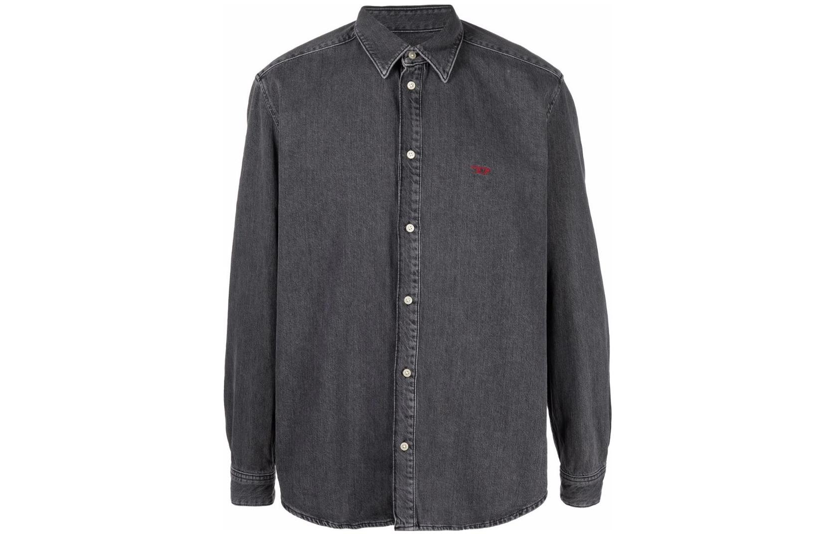 Джинсовая рубашка с длинным рукавом и вышитым логотипом DIESEL, серый
Джинсовая рубашка с длинным рукавом и вышитым логотипом DIESEL, серый