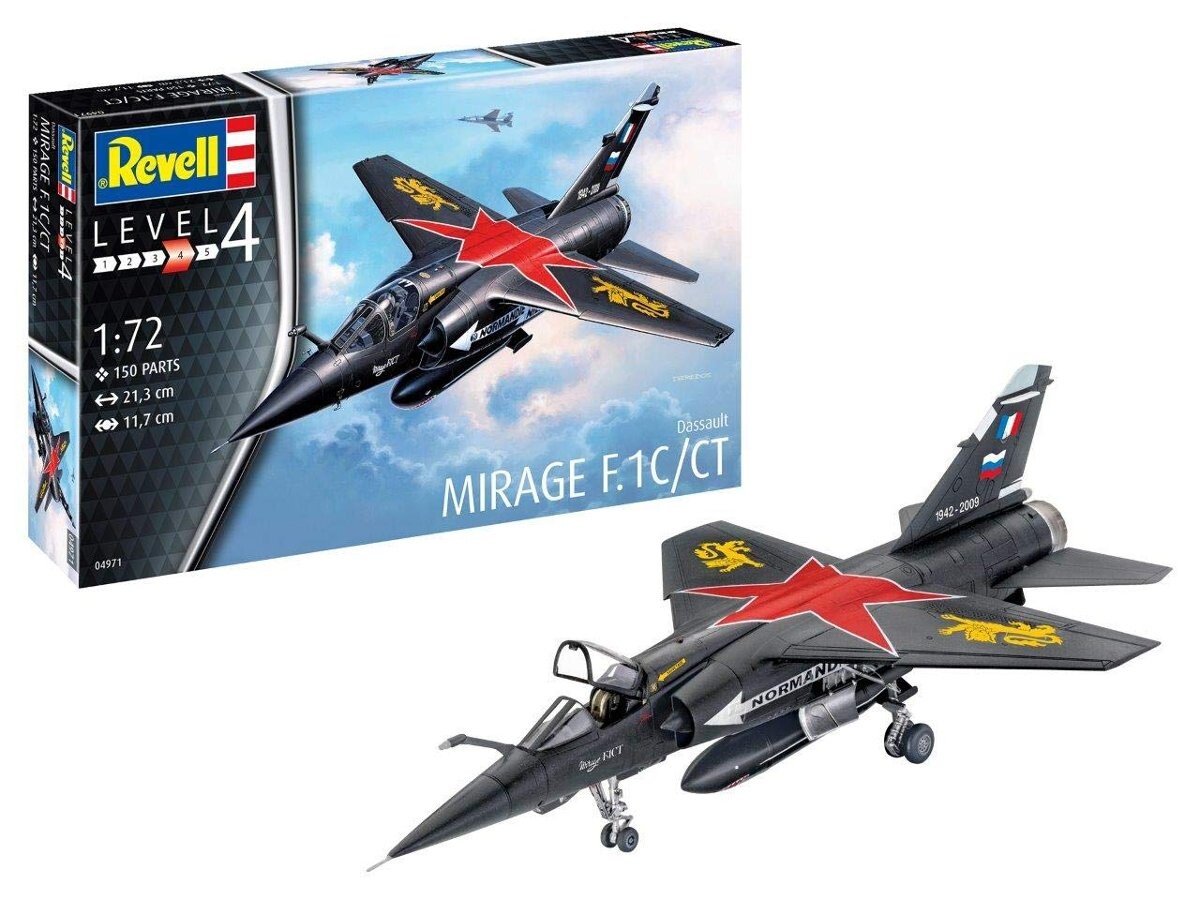 Revell, Dassault Mirage F-1 C/CT, Модельный комплект, 12+
Revell, Dassault Mirage F-1 C/CT, Модельный комплект, 12+