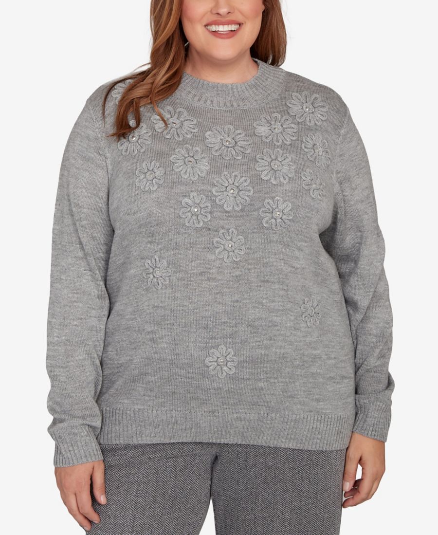 Свитер большого размера в стиле Джетсеттер с цветочной сутажной вышивкой Alfred Dunner, Gray
Свитер большого размера в стиле Джетсеттер с цветочной сутажной вышивкой Alfred Dunner, Gray