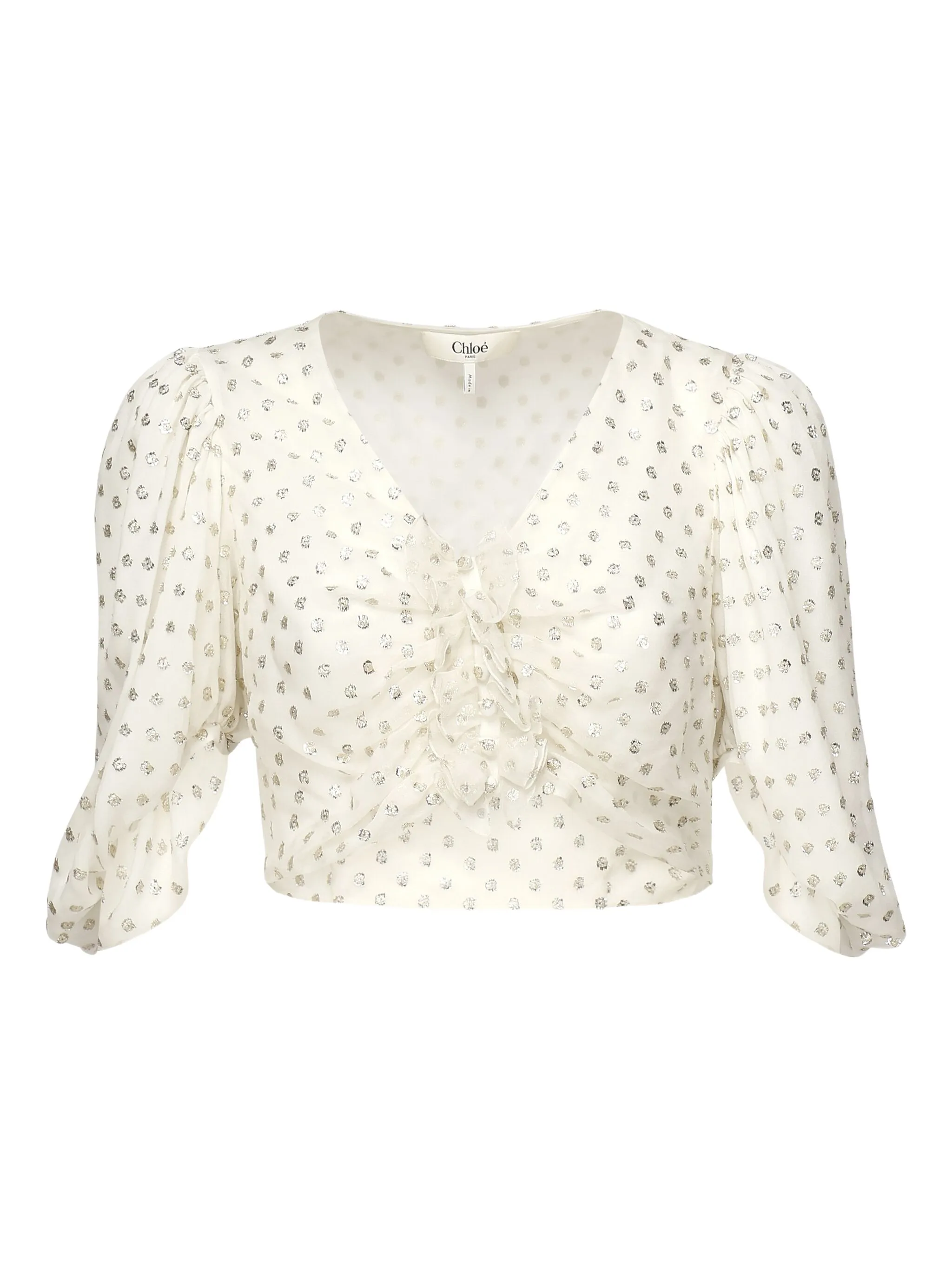 Шелковый топ Chloé, белый
Шелковый топ Chloé, белый