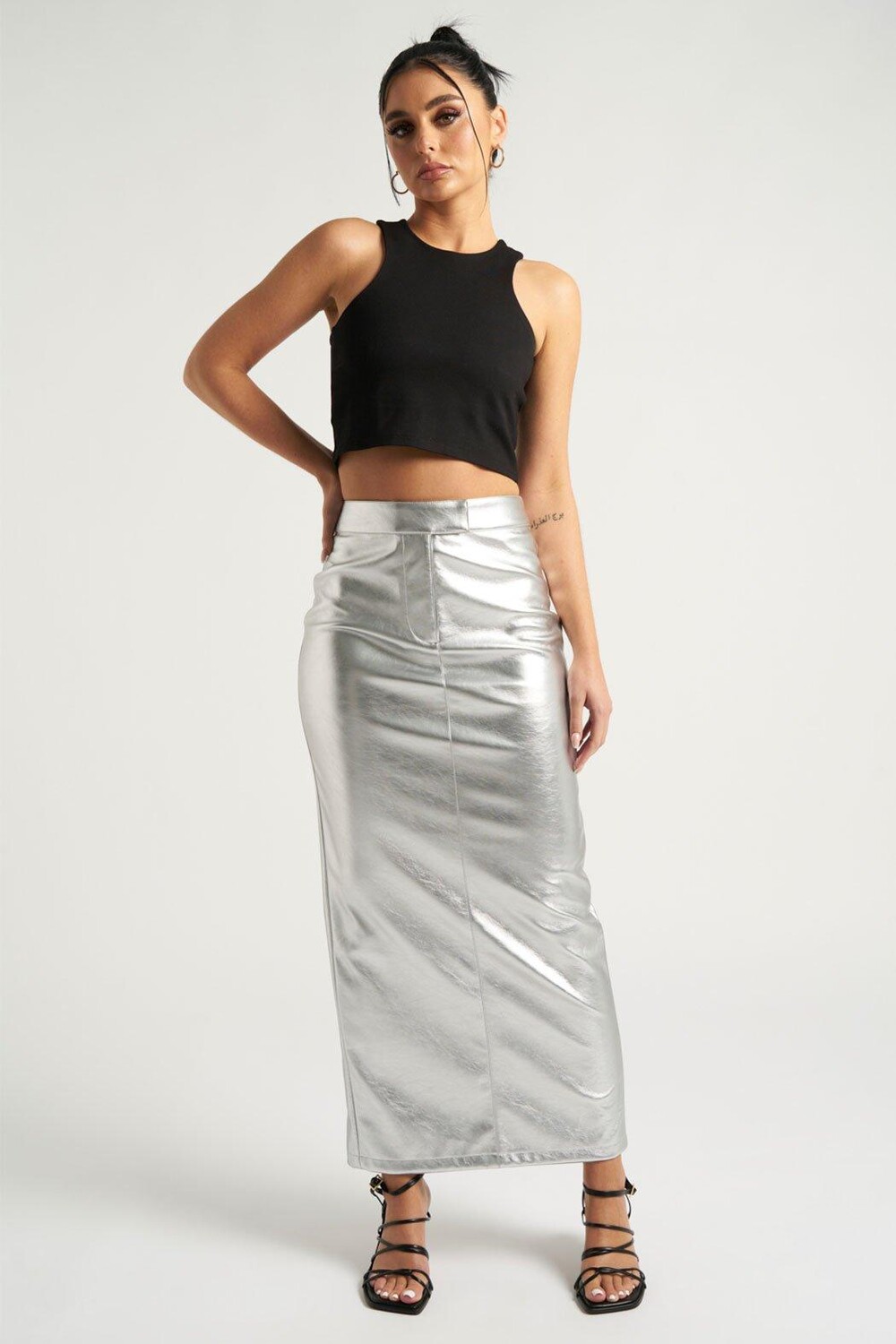 Макси-юбка из искусственной кожи Urban Bliss, серебро
Макси-юбка из искусственной кожи Urban Bliss, серебро