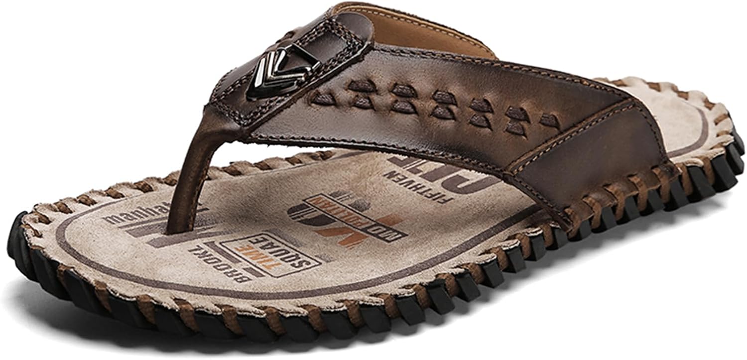 Мужские сандалии Abborora, повседневные кожаные шлепанцы для улицы, темно-коричневый
Мужские сандалии Abborora, повседневные кожаные шлепанцы для улицы, темно-коричневый