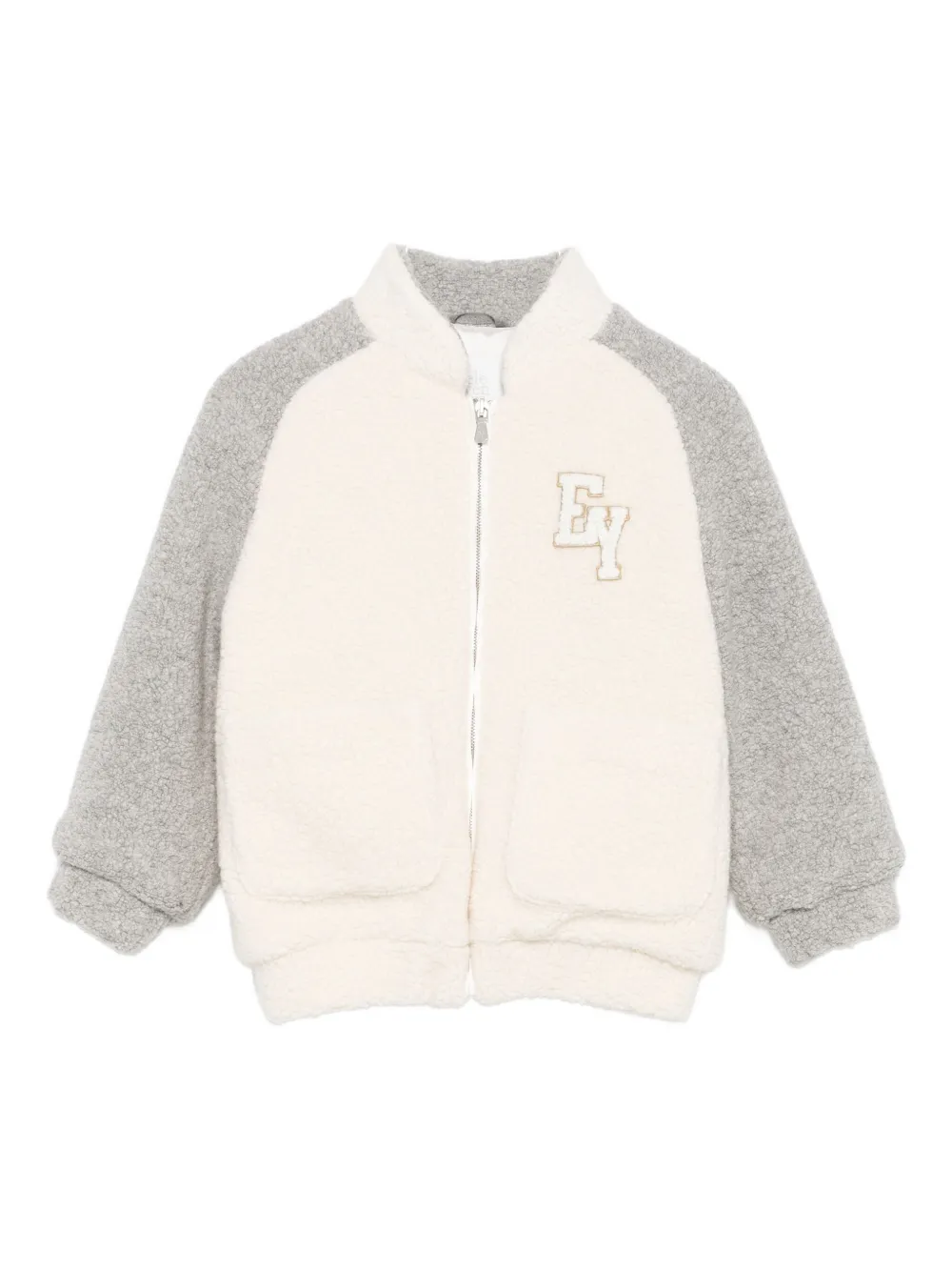 Плюшевая куртка со вставками Eleventy Kids, нейтральный
Плюшевая куртка со вставками Eleventy Kids, нейтральный