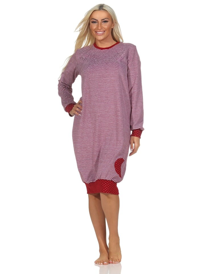 Ночная рубашка NORMANN Frottee langarm Bündchen Tupfen Optik, цвет ringel
Ночная рубашка NORMANN Frottee langarm Bündchen Tupfen Optik, цвет ringel