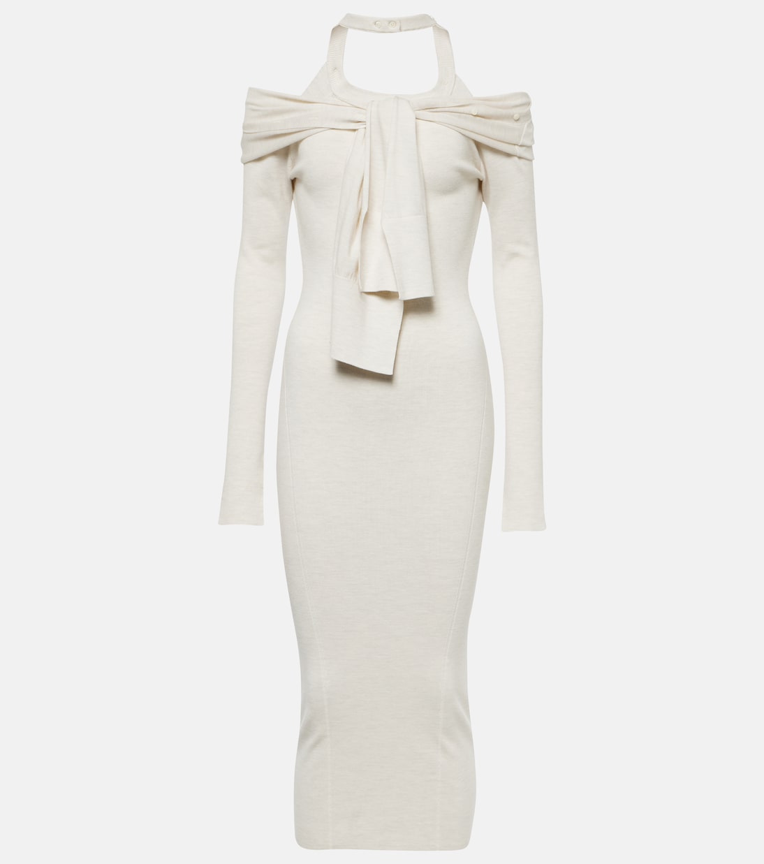 Платье-миди La robe Doble из шерстяной смеси Jacquemus, слоновая кость
Платье-миди La robe Doble из шерстяной смеси Jacquemus, слоновая кость