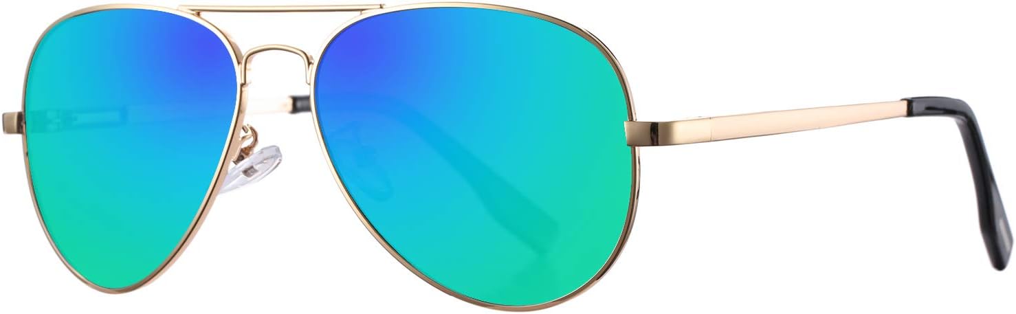 Поляризованные солнцезащитные очки-авиаторы AZorb с зеркальными линзами и металлической оправой для мужчин и женщин, 100% защита от УФ-излучения UV 400, A7 Green Mirrored
Поляризованные солнцезащитные очки-авиаторы AZorb с зеркальными линзами и металлической оправой для мужчин и женщин, 100% защита от УФ-излучения UV 400, A7 Green Mirrored