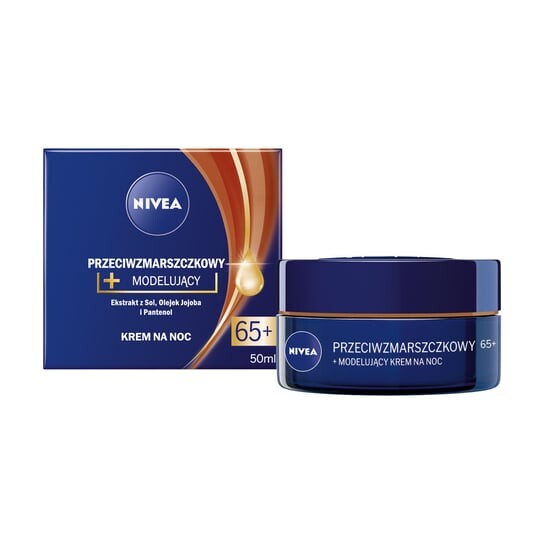 Ночной крем против морщин + моделирующий 65+ 50мл Nivea
Ночной крем против морщин + моделирующий 65+ 50мл Nivea