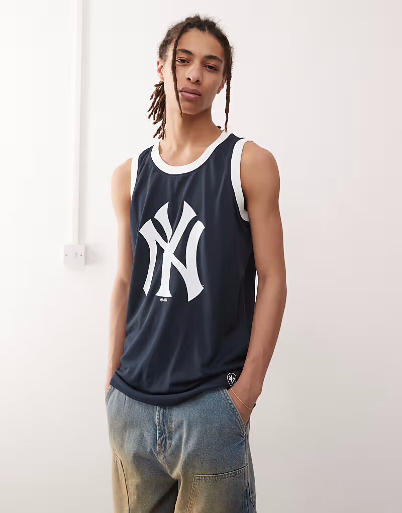 47 Brand NY Yankees импринт логотип майка темно-синего цвета
47 Brand NY Yankees импринт логотип майка темно-синего цвета