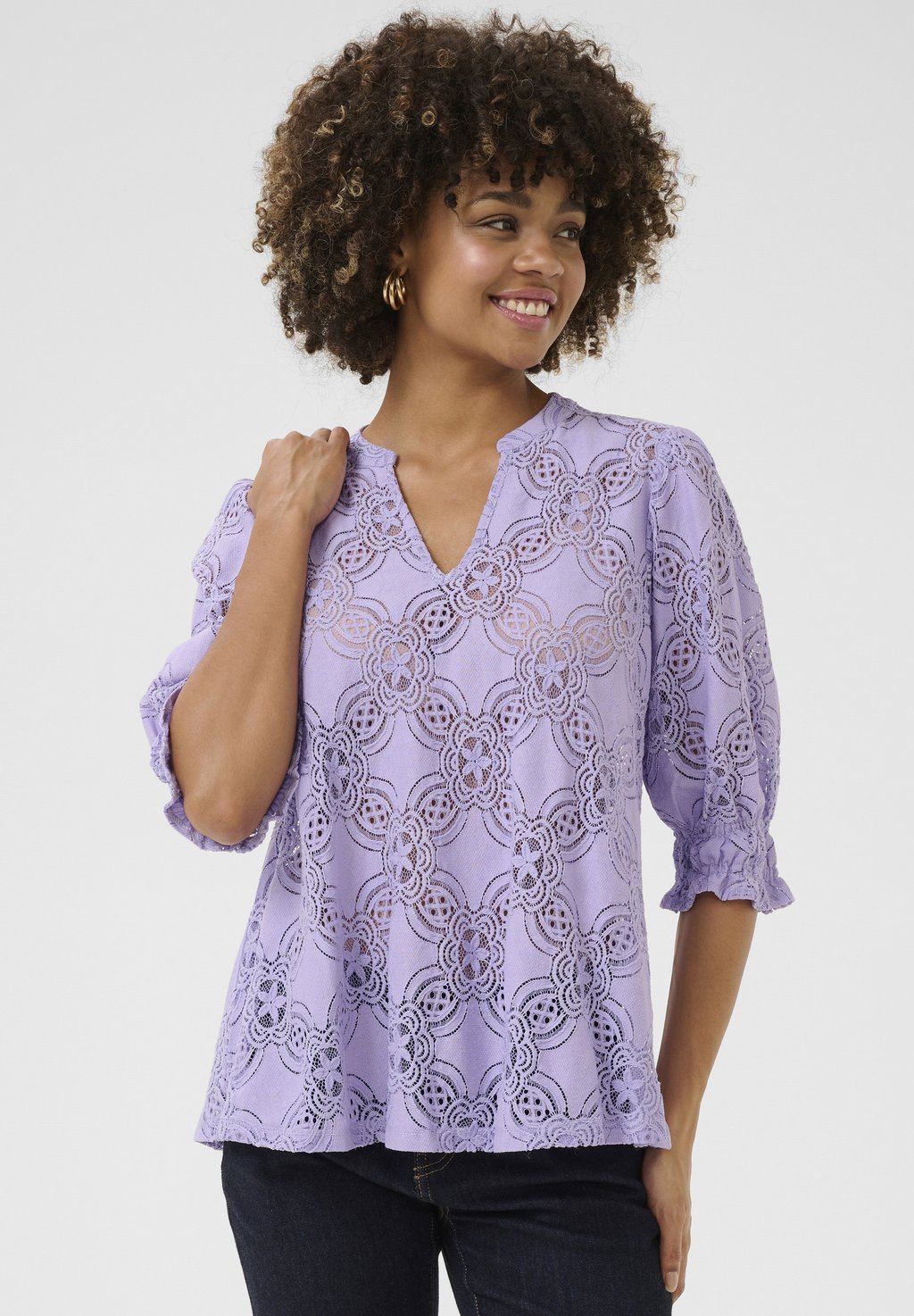 Блуза CUOLU SS LACE Culture, фиолетовый 
Блуза CUOLU SS LACE Culture, фиолетовый