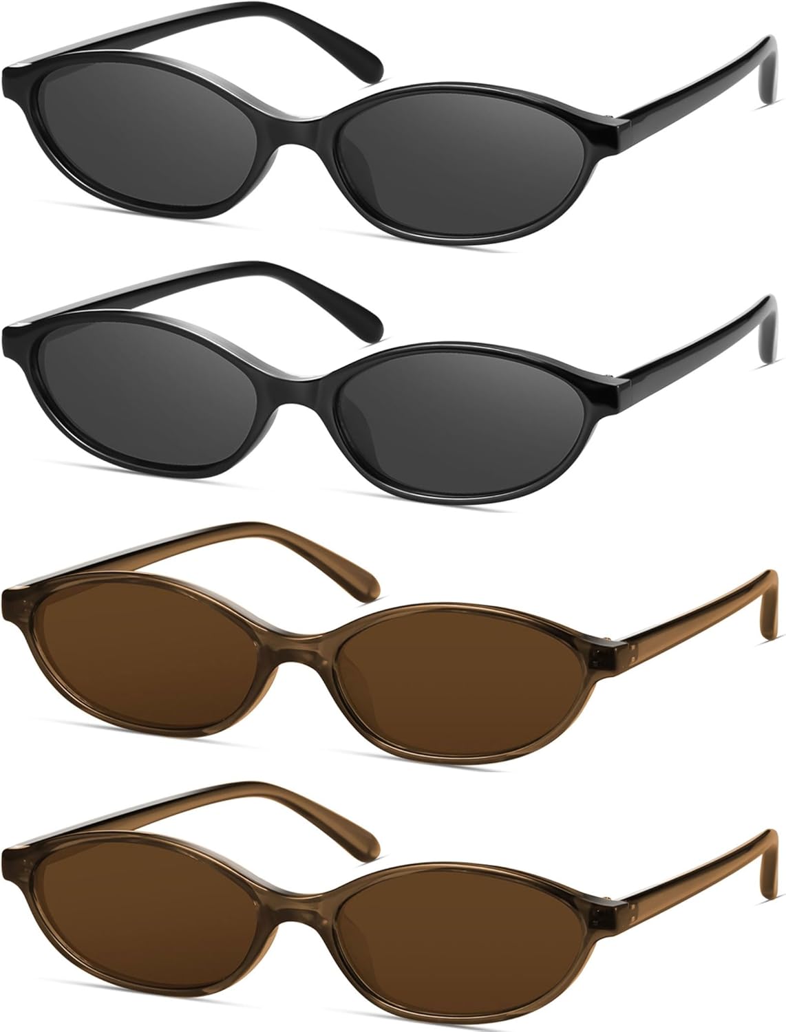 Ретро-солнцезащитные очки «кошачий глаз» овальной формы для женщин, в стиле Y2k, модные узкие солнцезащитные очки с защитой от УФ-излучения YMRFW, 4pack(black/Gray+black/Gray+brown/Brown+brown/Brown)
Ретро-солнцезащитные очки «кошачий глаз» овальной формы для женщин, в стиле Y2k, модные узкие солнцезащитные очки с защитой от УФ-излучения YMRFW, 4pack(black/Gray+black/Gray+brown/Brown+brown/Brown)