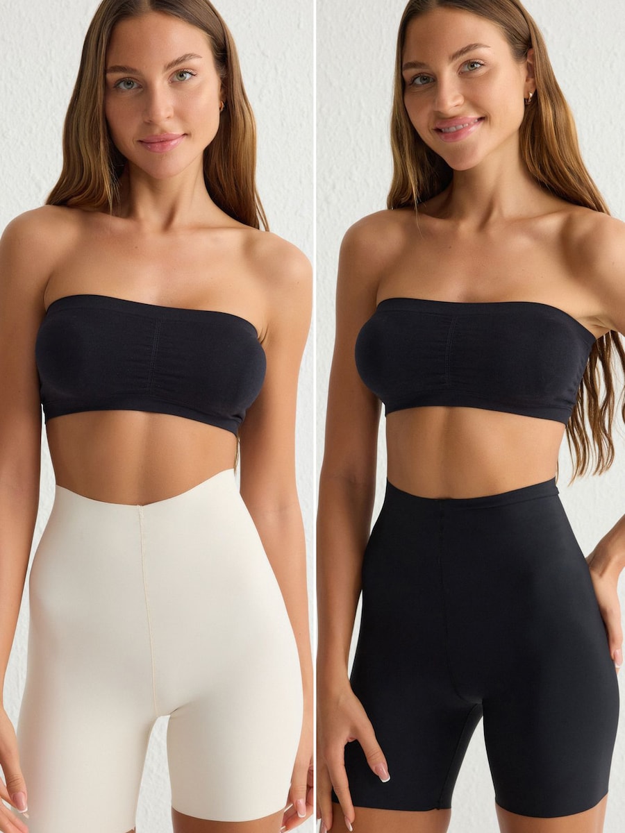 Утягивающие брюки Trendyol, Black/Wool White
Утягивающие брюки Trendyol, Black/Wool White