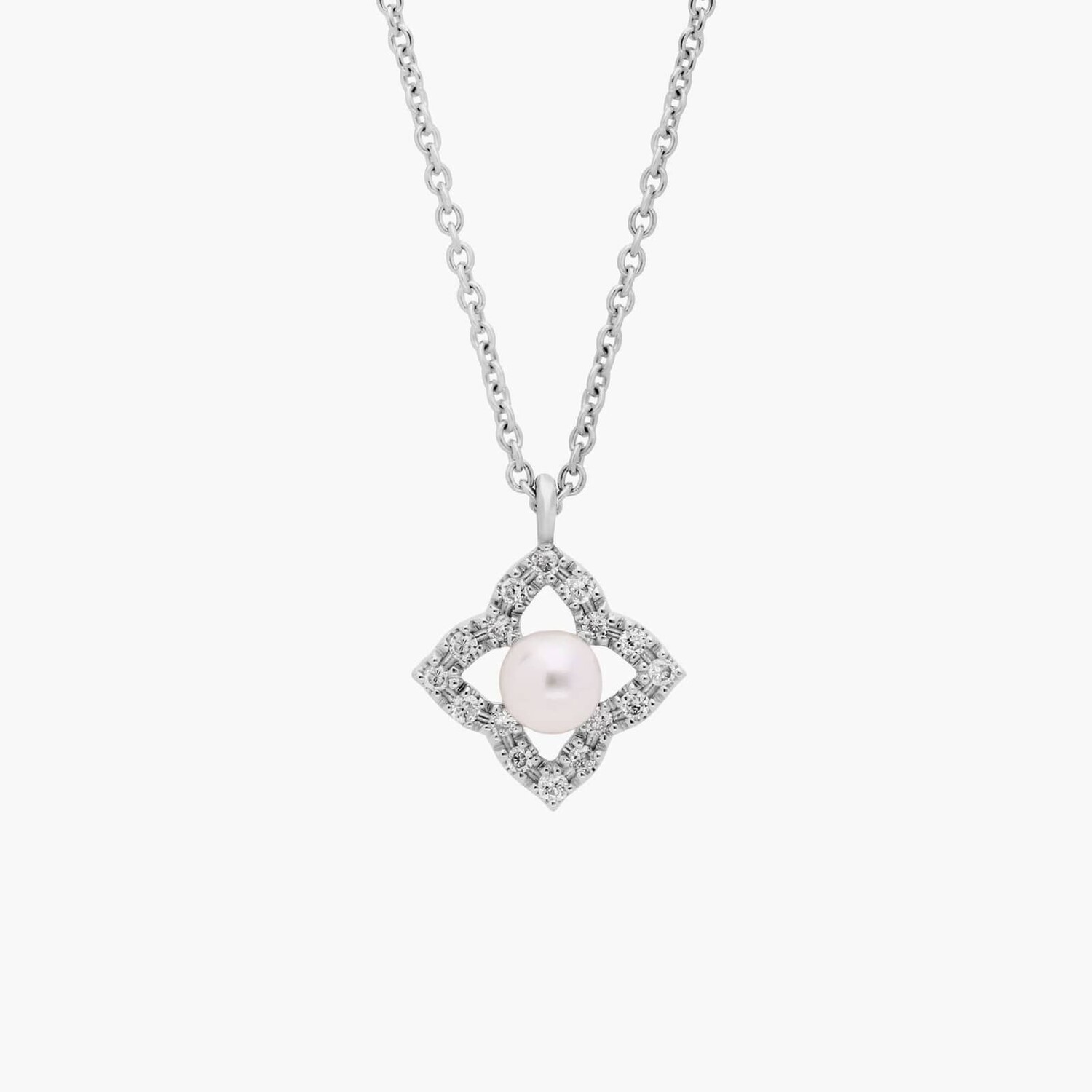 Миниатюрная цветочная подвеска из пресноводного культивированного жемчуга и бриллиантов из 14-каратного белого золота Blue Nile
Миниатюрная цветочная подвеска из пресноводного культивированного жемчуга и бриллиантов из 14-каратного белого золота Blue Nile