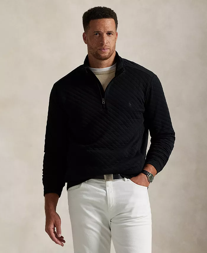 Мужской свитер B&T с длинными рукавами, стеганый, двойной вязки, на манжете Polo Ralph Lauren, черный
Мужской свитер B&T с длинными рукавами, стеганый, двойной вязки, на манжете Polo Ralph Lauren, черный