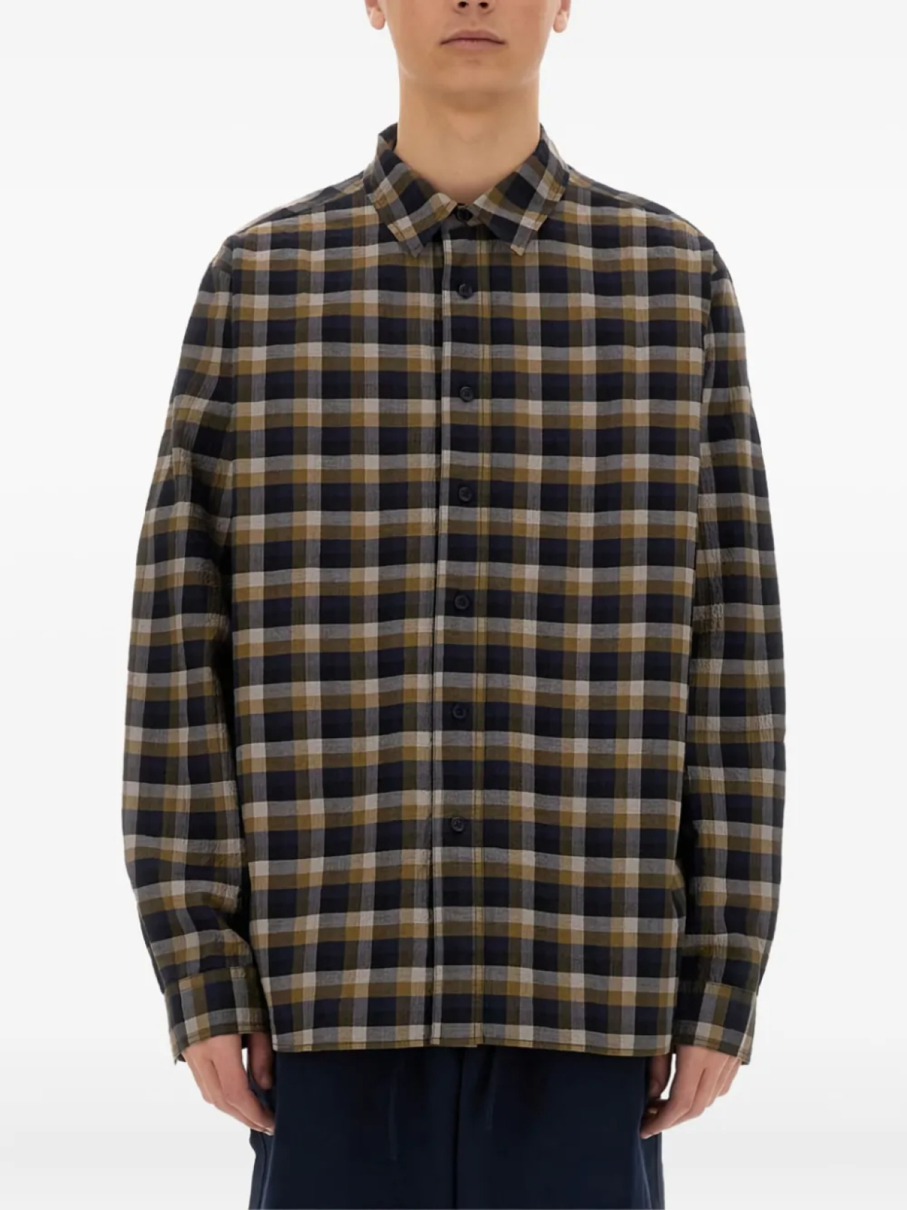 Рубашка на пуговицах в клетку BB YMC, черный
Рубашка на пуговицах в клетку BB YMC, черный